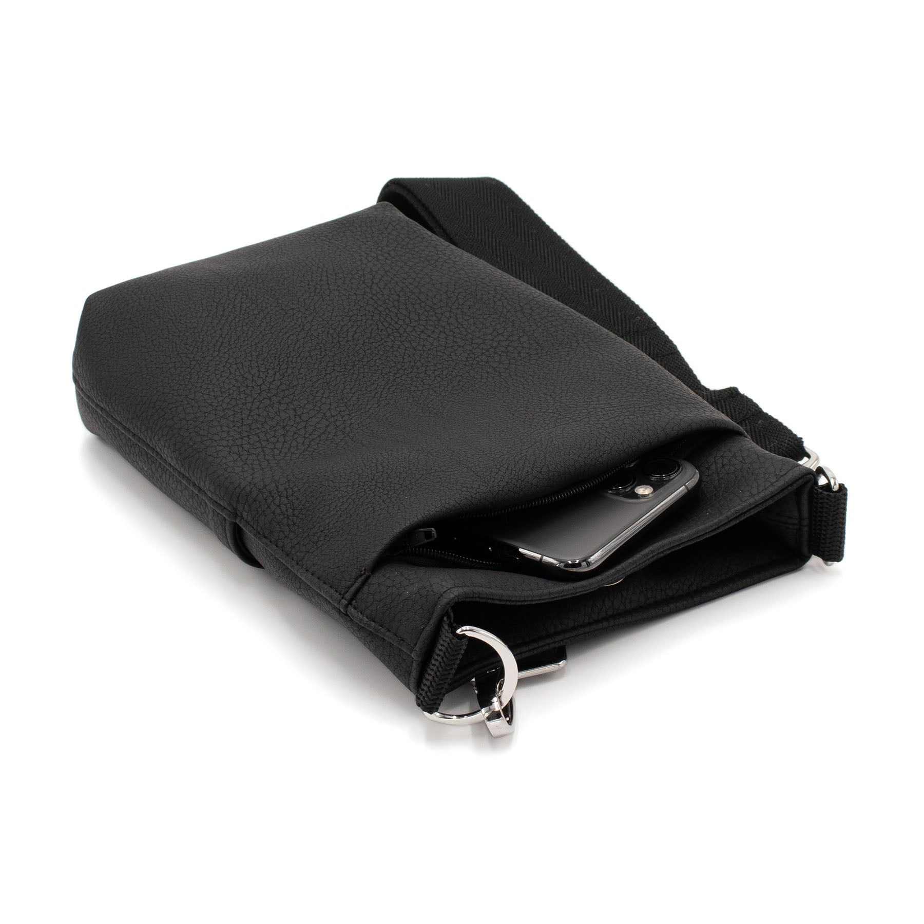 Frau Frauchen Gassitasche Onyx mit Silber für Hunde und Haustiere