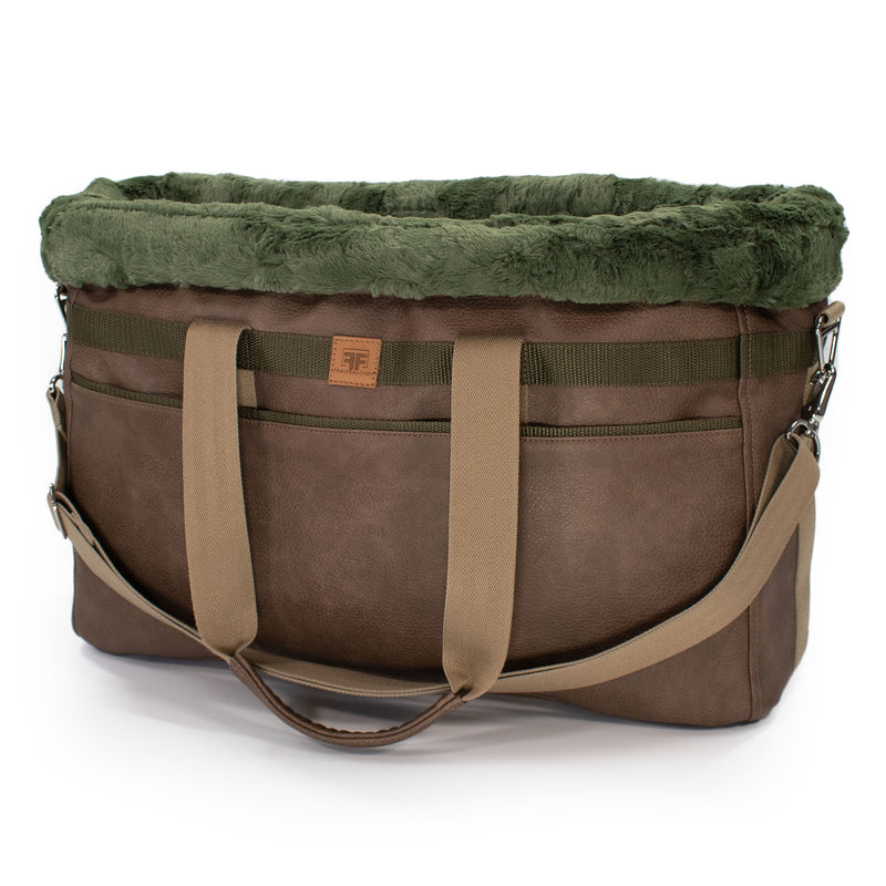 Frau Frauchen Hundetasche Travel Bag Kunstleder Savannah für Hunde und Haustiere