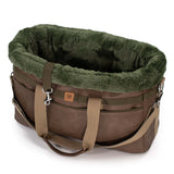 Frau Frauchen Hundetasche Travel Bag Kunstleder Savannah für Hunde und Haustiere