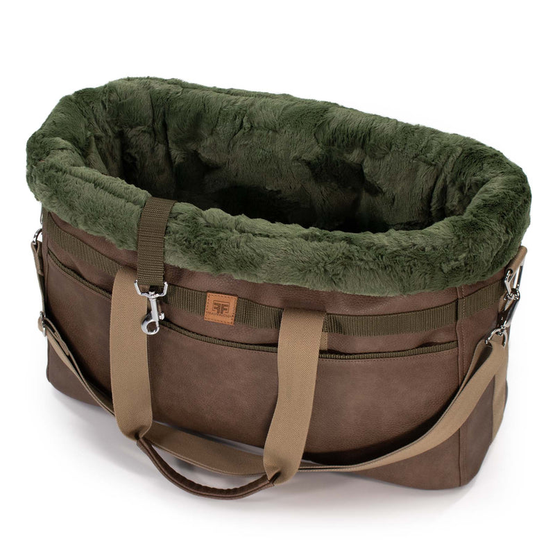 Frau Frauchen Hundetasche Travel Bag Kunstleder Savannah für Hunde und Haustiere