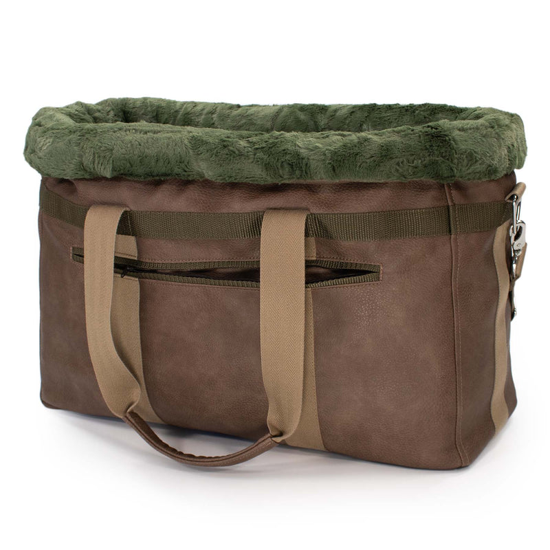 Frau Frauchen Hundetasche Travel Bag Kunstleder Savannah für Hunde und Haustiere