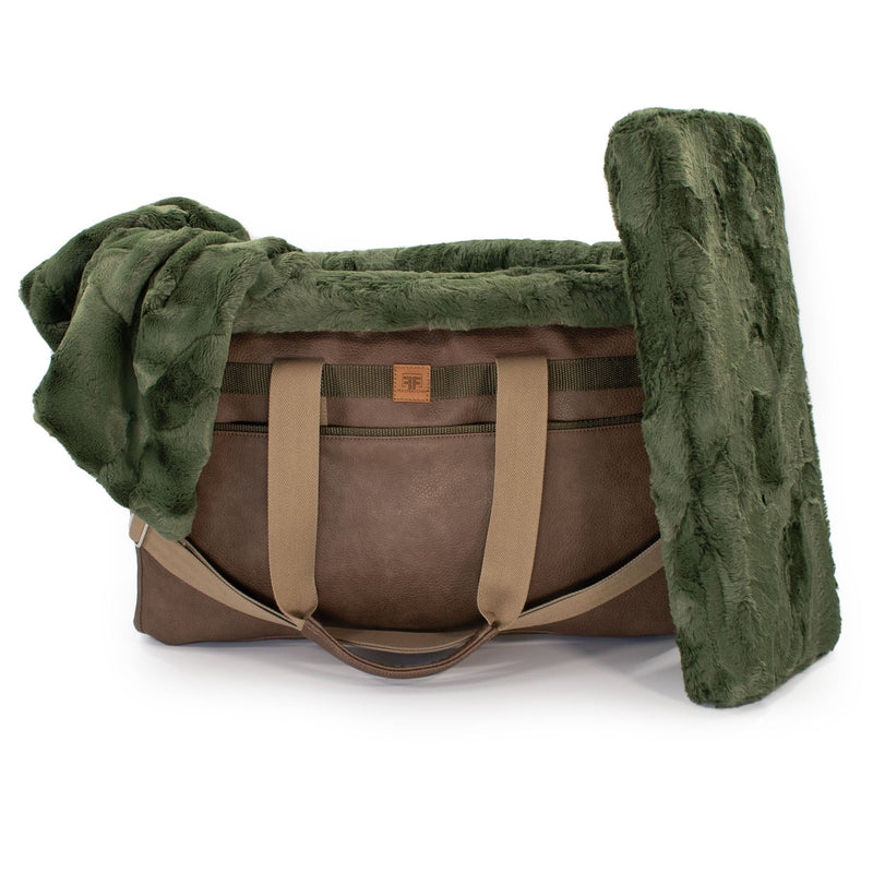 Frau Frauchen Hundetasche Travel Bag Kunstleder Savannah für Hunde und Haustiere