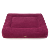Frau Frauchen orthopädisches Hundebett Letto für Hunde und Haustiere in Cord Merlot