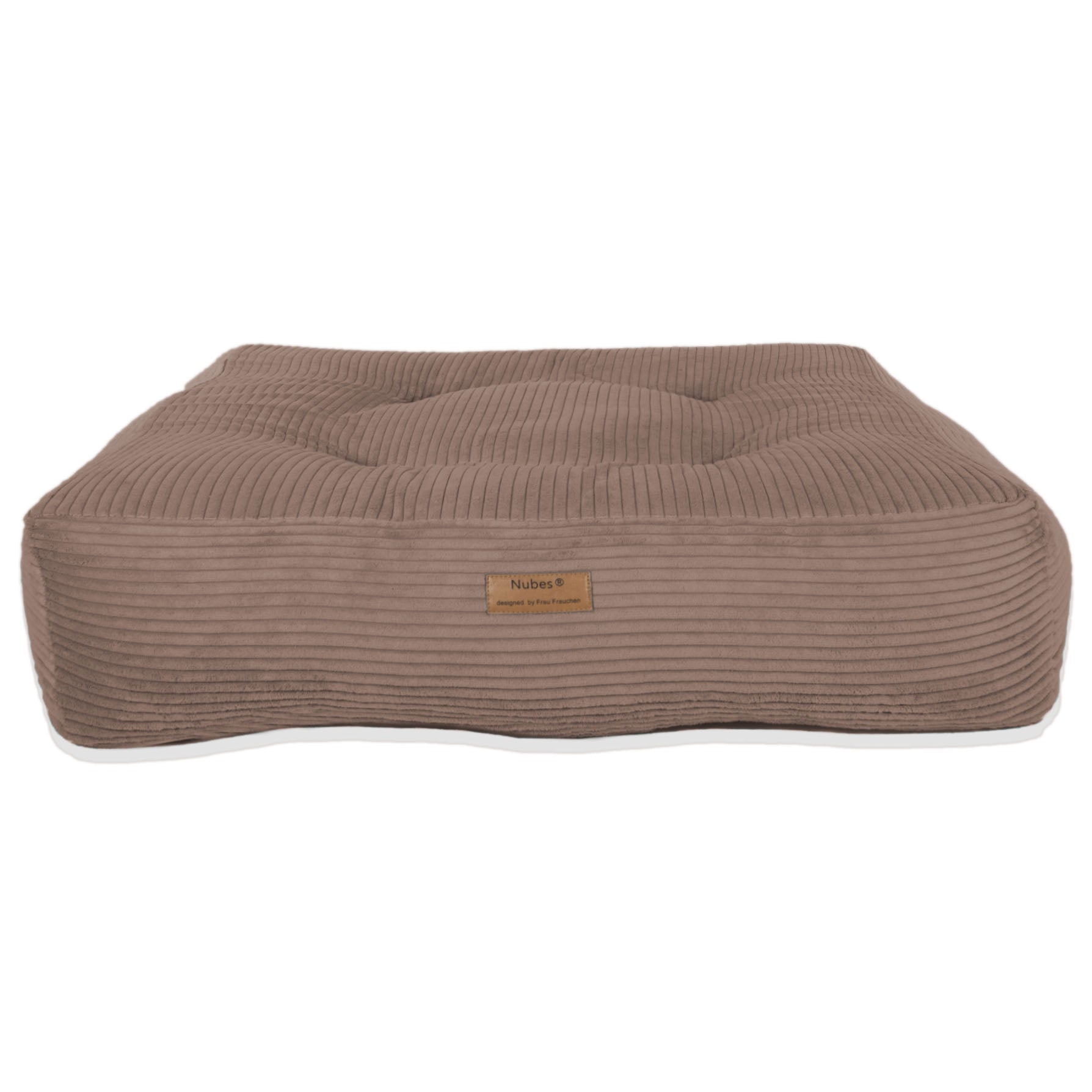 Frau Frauchen orthopädisches Hundebett Nubes® Cord Cappucchino für Hunde und Haustiere