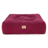 Frau Frauchen orthopädisches Hundebett Nubes® Cord Merlot für Hunde und Haustiere