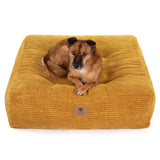 Frau Frauchen orthopädisches Hundebett Nubes® Cord Sahara für Hunde und Haustiere
