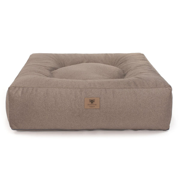 Frau Frauchen Wechselbezug für orthopädisches Hundebett Nubes® Flanell Muskat für Hunde und Haustiere