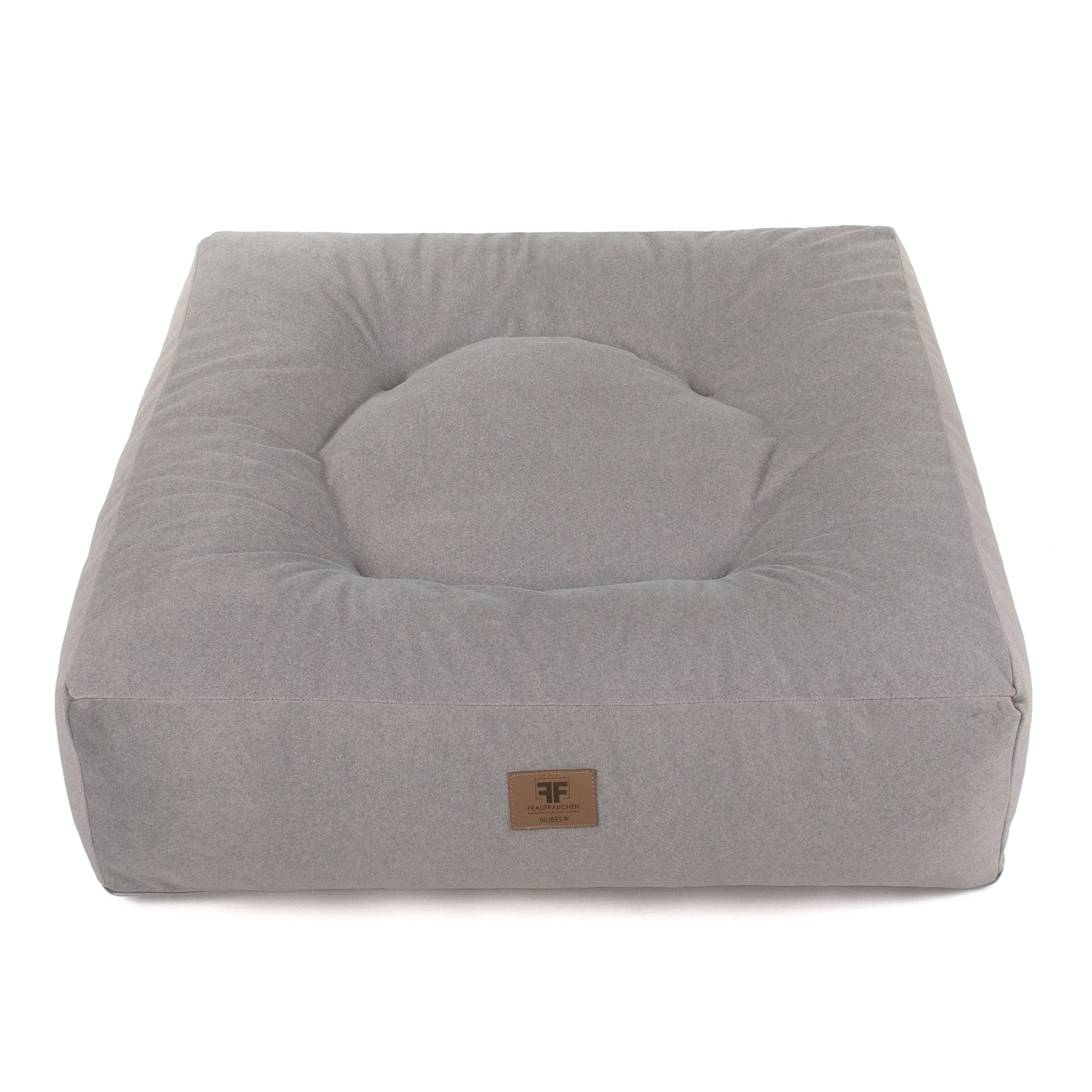 Frau Frauchen orthopädisches Hundebett Nubes® Flanell Stone für Hunde und Haustiere