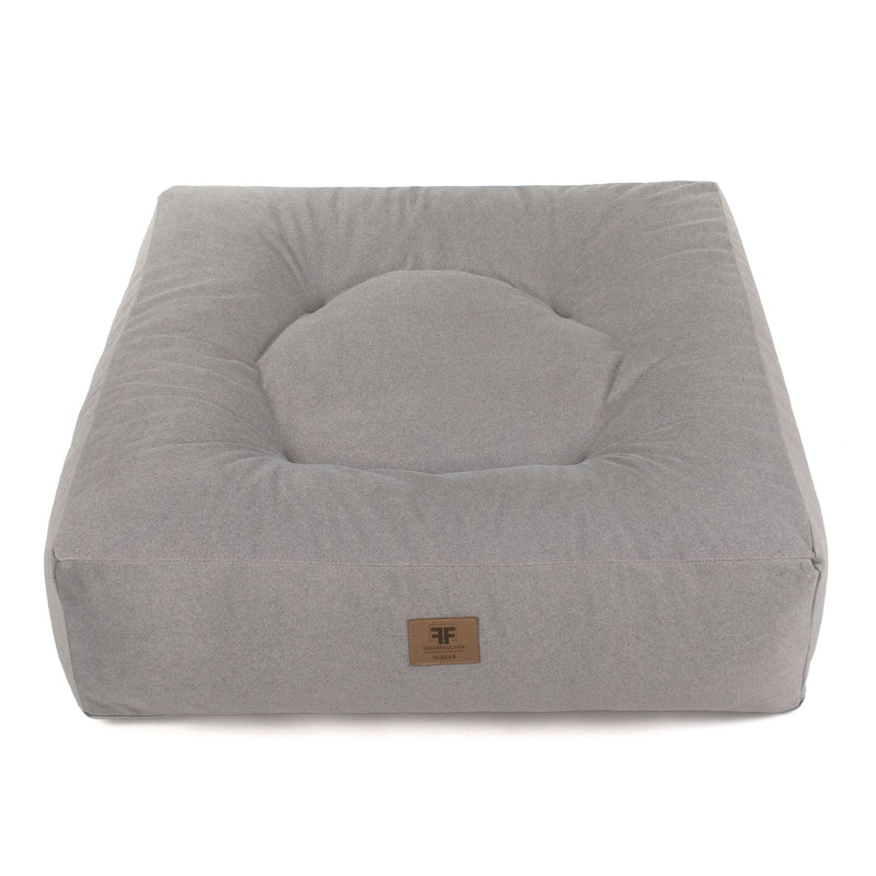 Frau Frauchen orthopädisches Hundebett Nubes® Flanell Stone für Hunde und Haustiere