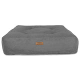 Ein orthopädisches Hundebett von Frau Frauchen in Form einer eckigen Wolke 7 „Nubes“ in der Farbe Cord Grigio