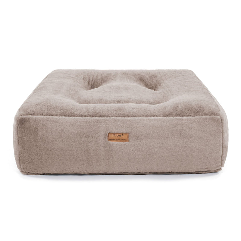 Frau Frauchen orthopädisches Hundebett Nubes® Premium Havanna für Hunde und Haustiere