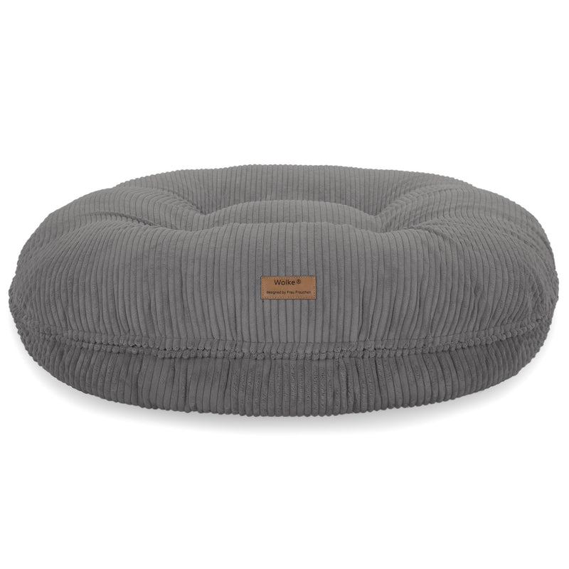 Ein orthopädisches Hundebett von Frau Frauchen in Form der Wolke 7 in der Farbe Cord Grigio