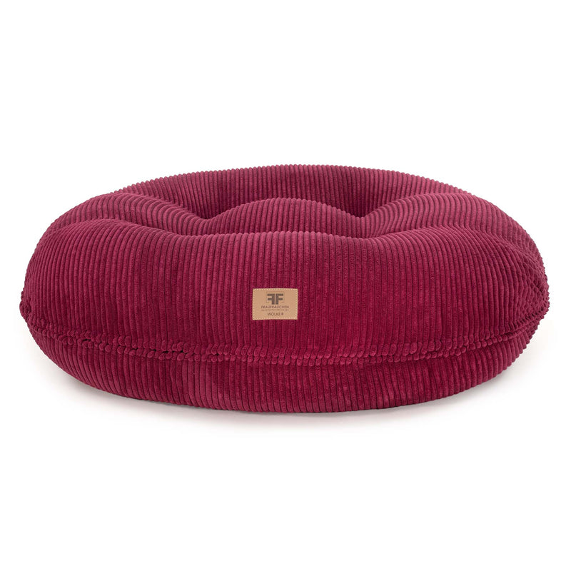 Frau Frauchen orthopädisches Hundebett Wolke® Cord Merlot für Hunde und Haustiere