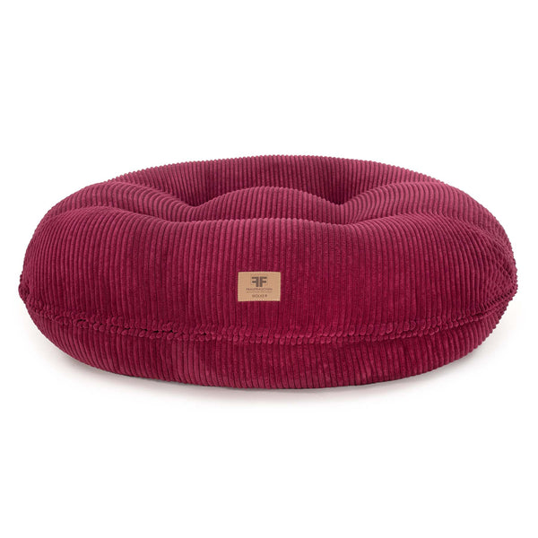 Frau Frauchen orthopädisches Hundebett Wolke® Cord Merlot für Hunde und Haustiere