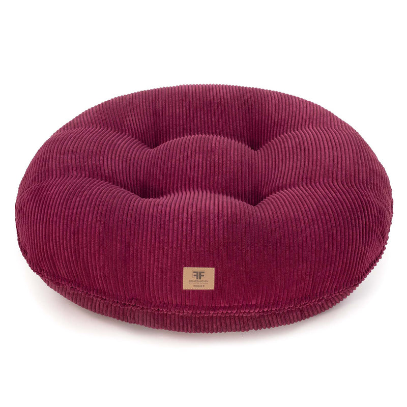Frau Frauchen orthopädisches Hundebett Wolke® Cord Merlot für Hunde und Haustiere