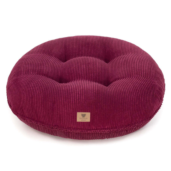 Frau Frauchen orthopädisches Hundebett Wolke® Cord Merlot für Hunde und Haustiere