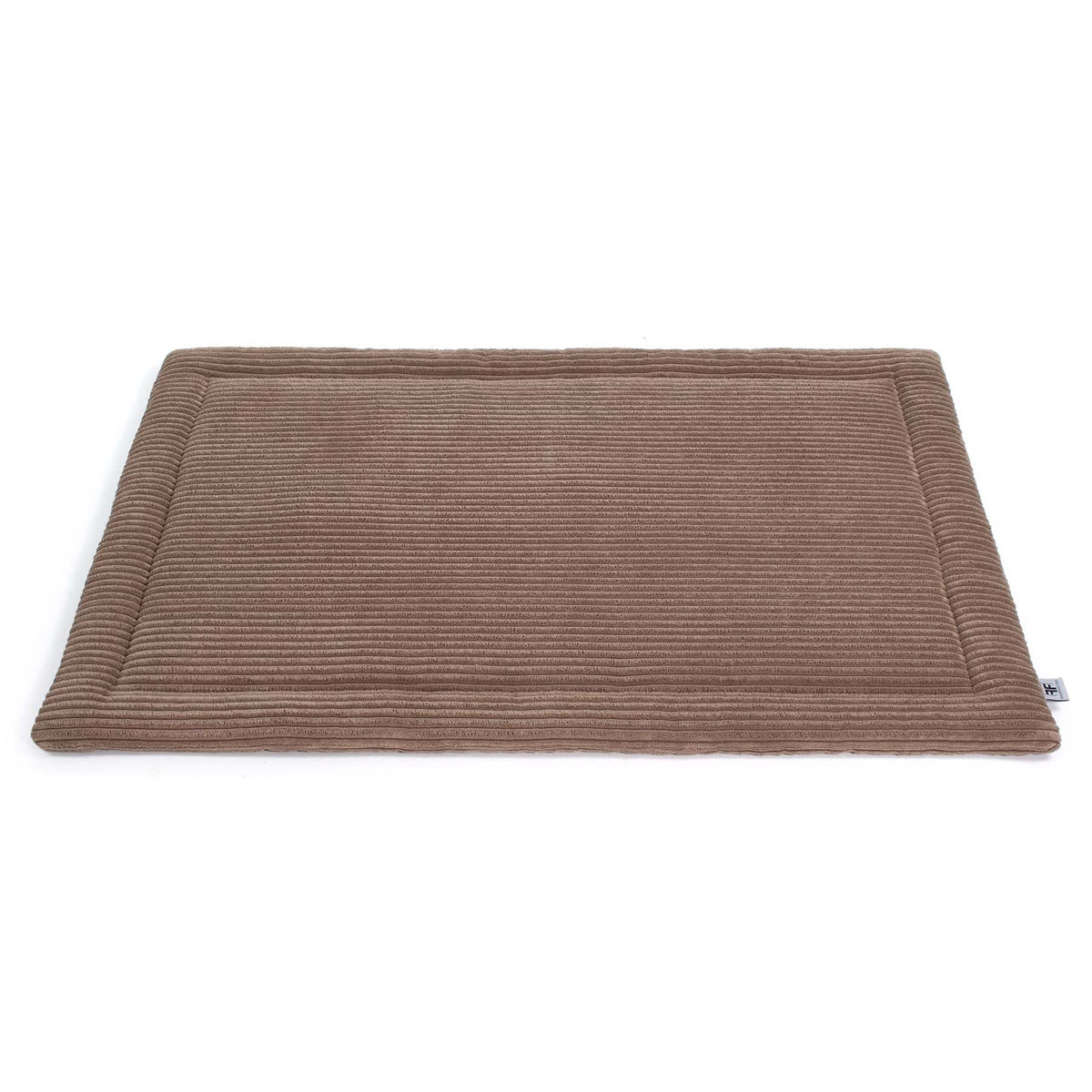 Wattierte Hundedecke Plaid Cord Cappuccino