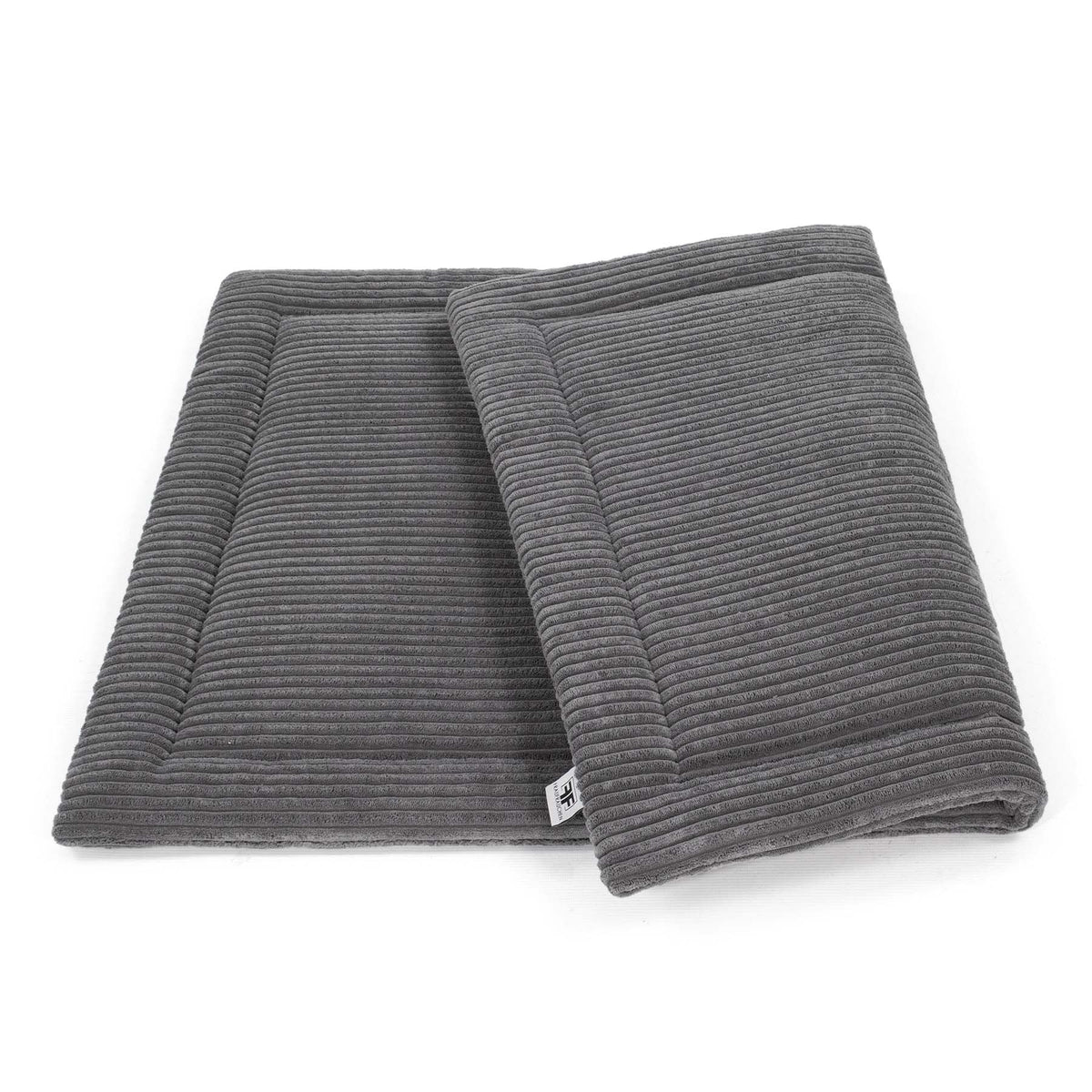 Wattierte Hundedecke Plaid Cord Grigio