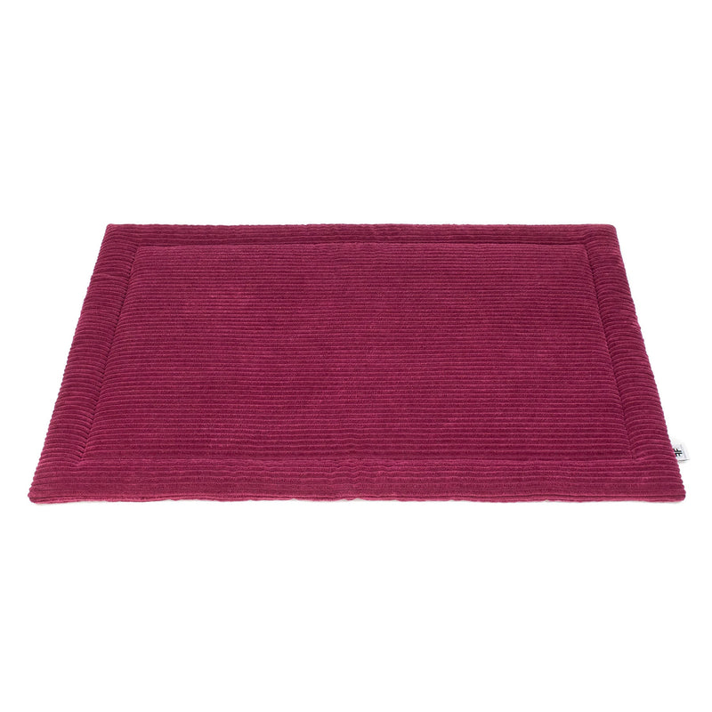 Frau Frauchen wattierte Hundedecke Plaid Cord Merlot für Hunde und Haustiere
