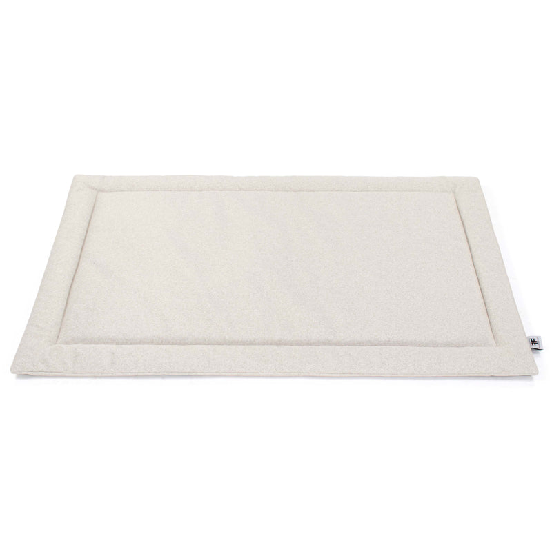 Frau Frauchen wattiertde Hundedecke Plaid Flanell Ivory für Hunde und Haustiere