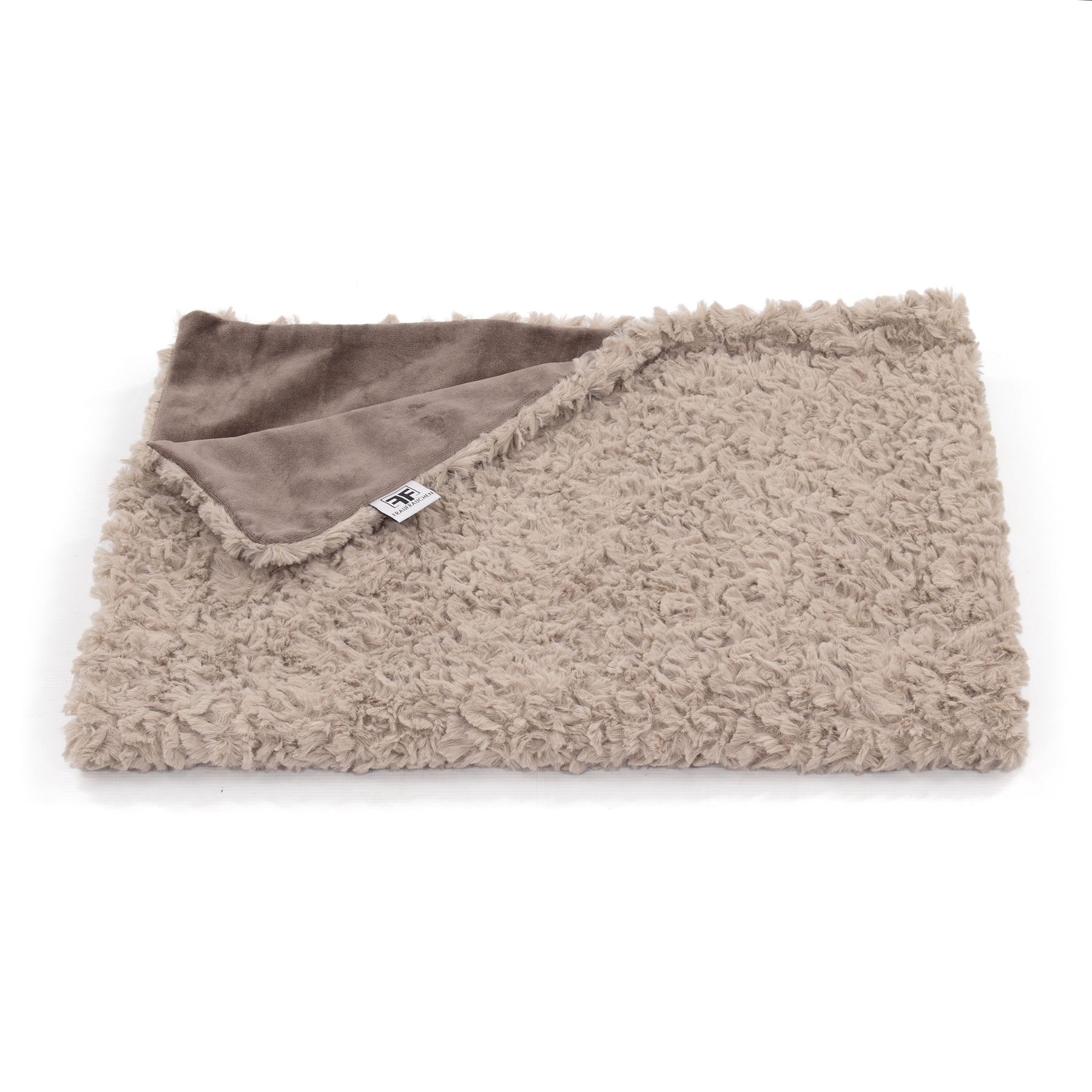 Frau Frauchen Kuscheldecke Wohndecke Curly Sand