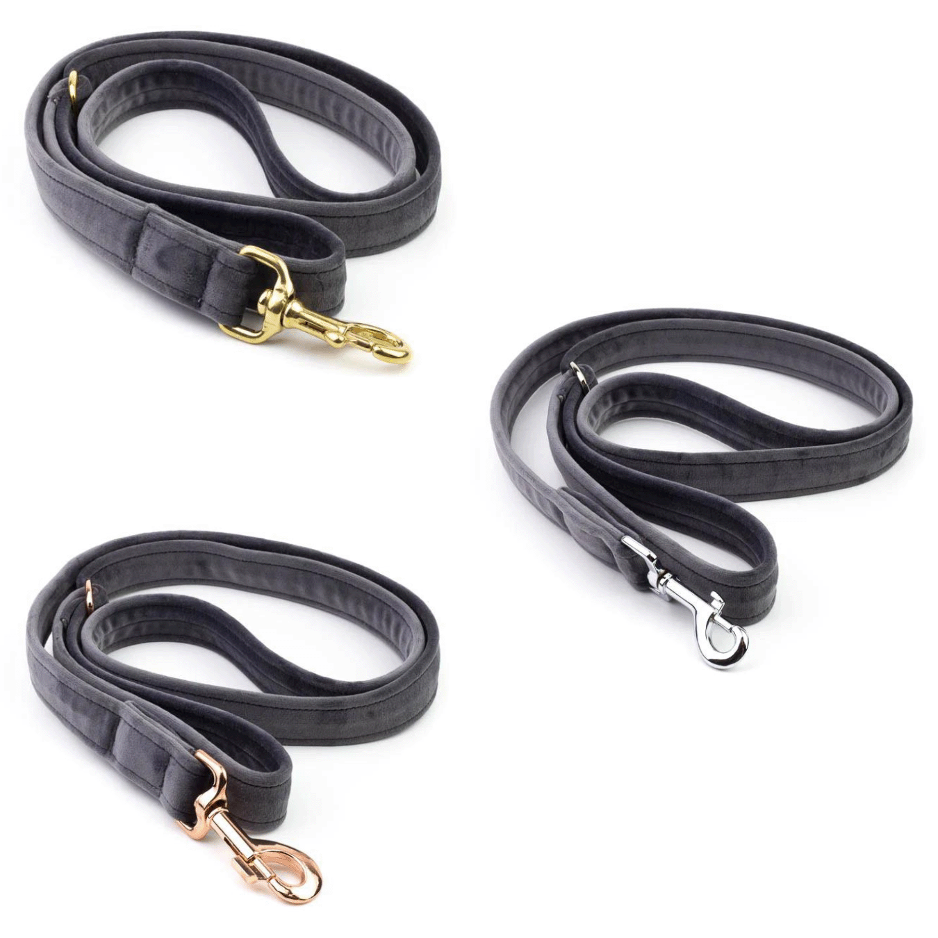 Frau Frauchen Leine Sametti Dunkelgrau für Hunde und Haustiere