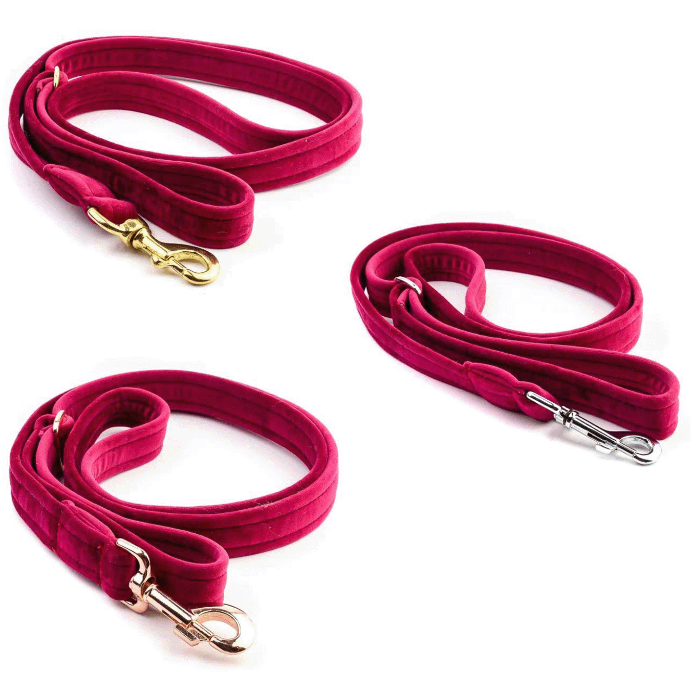 Frau Frauchen Leine Sametti Fuchsia für Hunde und Haustiere