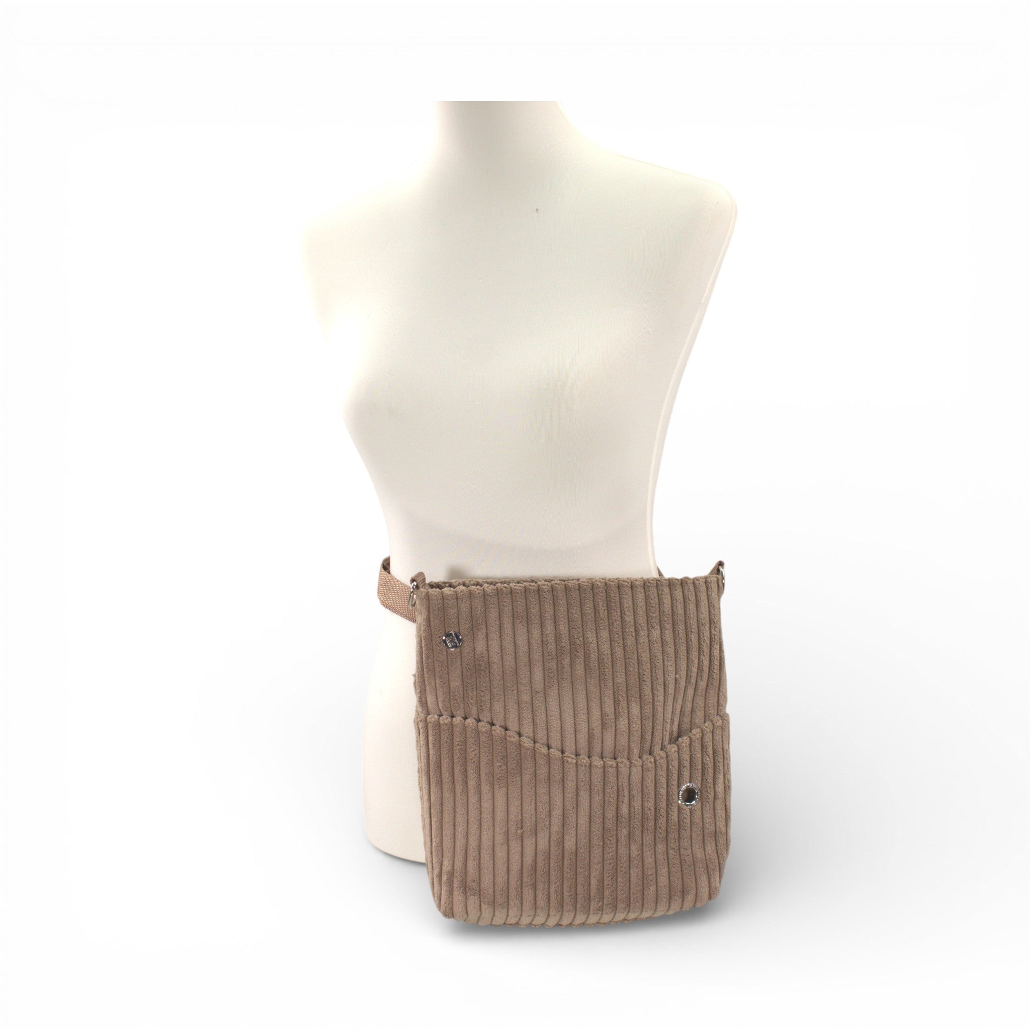 Gassitasche BIG Cord Cappuccino