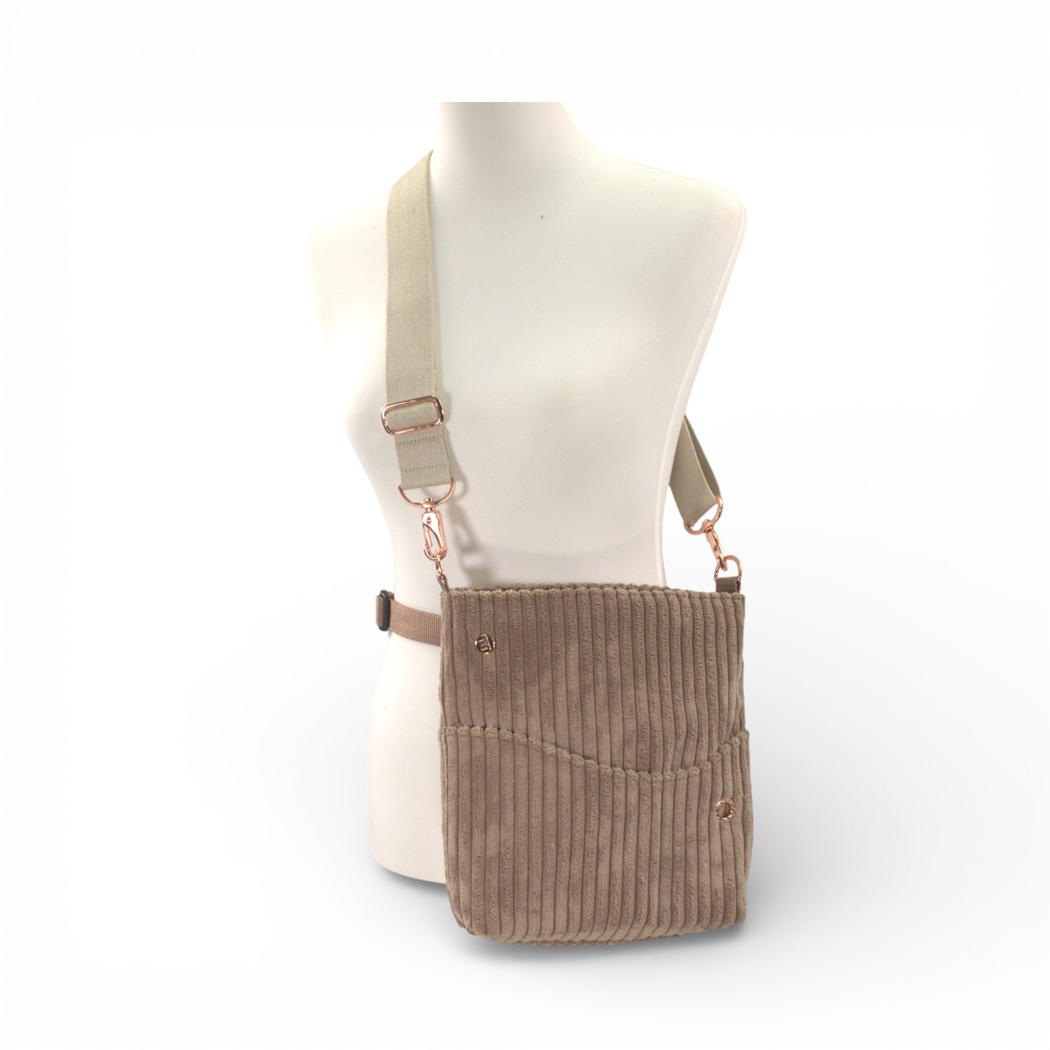 Gassitasche BIG Cord Cappuccino