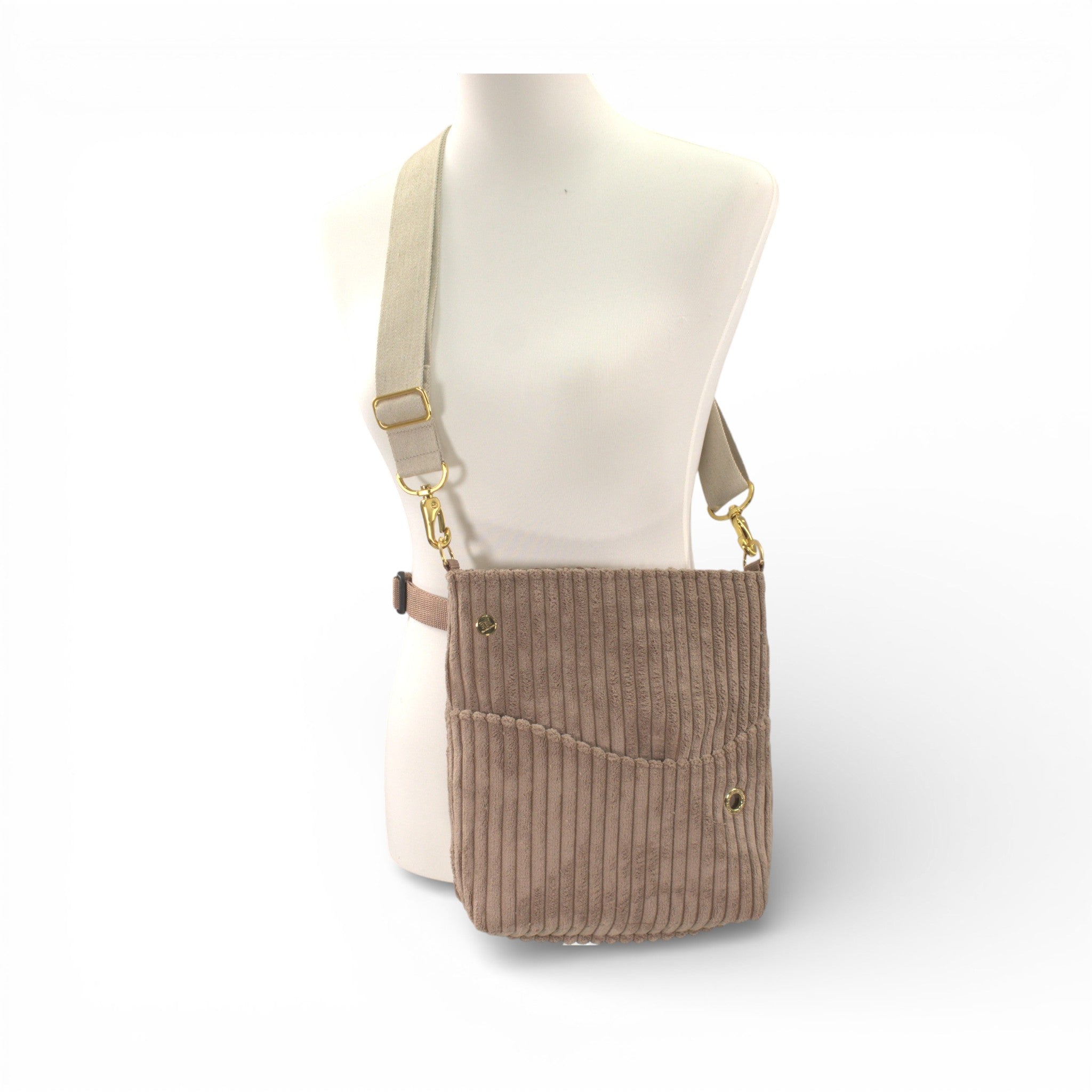 Gassitasche BIG Cord Cappuccino
