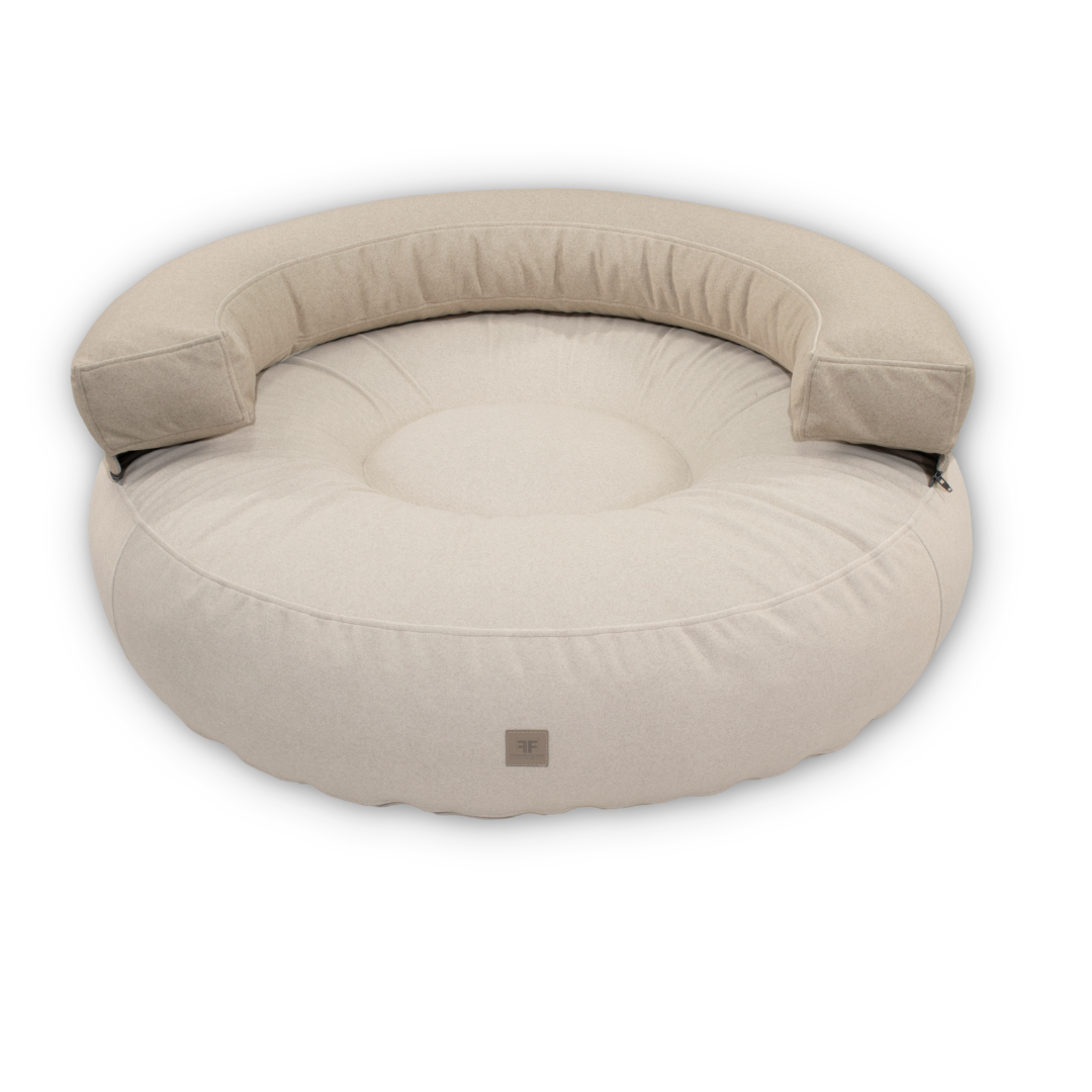 Hundebett CaLo Flanell Ivory