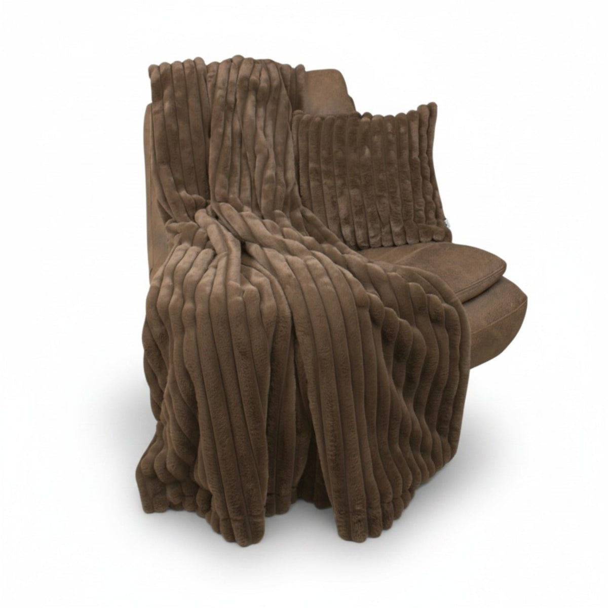 Kuscheldecke - Stripes Big Chocolate