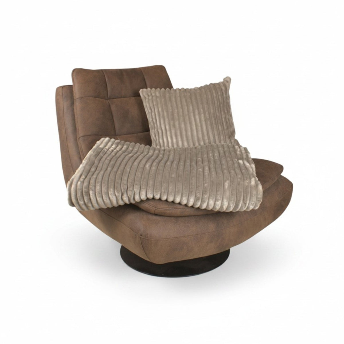Kuscheldecke - Stripes Taupe
