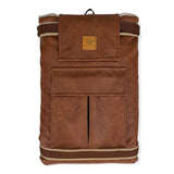 Frau Frauchen Decken-Rucksack Cognac Curly Sand für Hunde und Haustiere