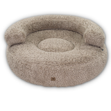 Hundebett CaLo Curly Sand 100 cm / Mit Rückenlehne OM