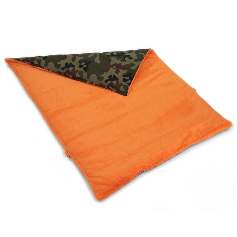 Frau Frauchen Roll-Up Hundedecke Camo - Orange für Hunde und Haustiere