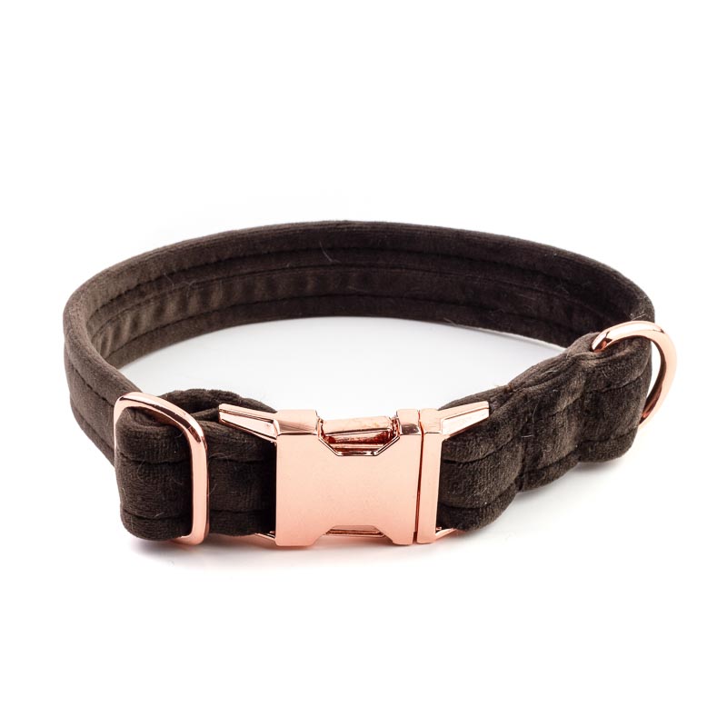 Frau Frauchen Halsband Sametti Schoko für Hunde und Haustiere