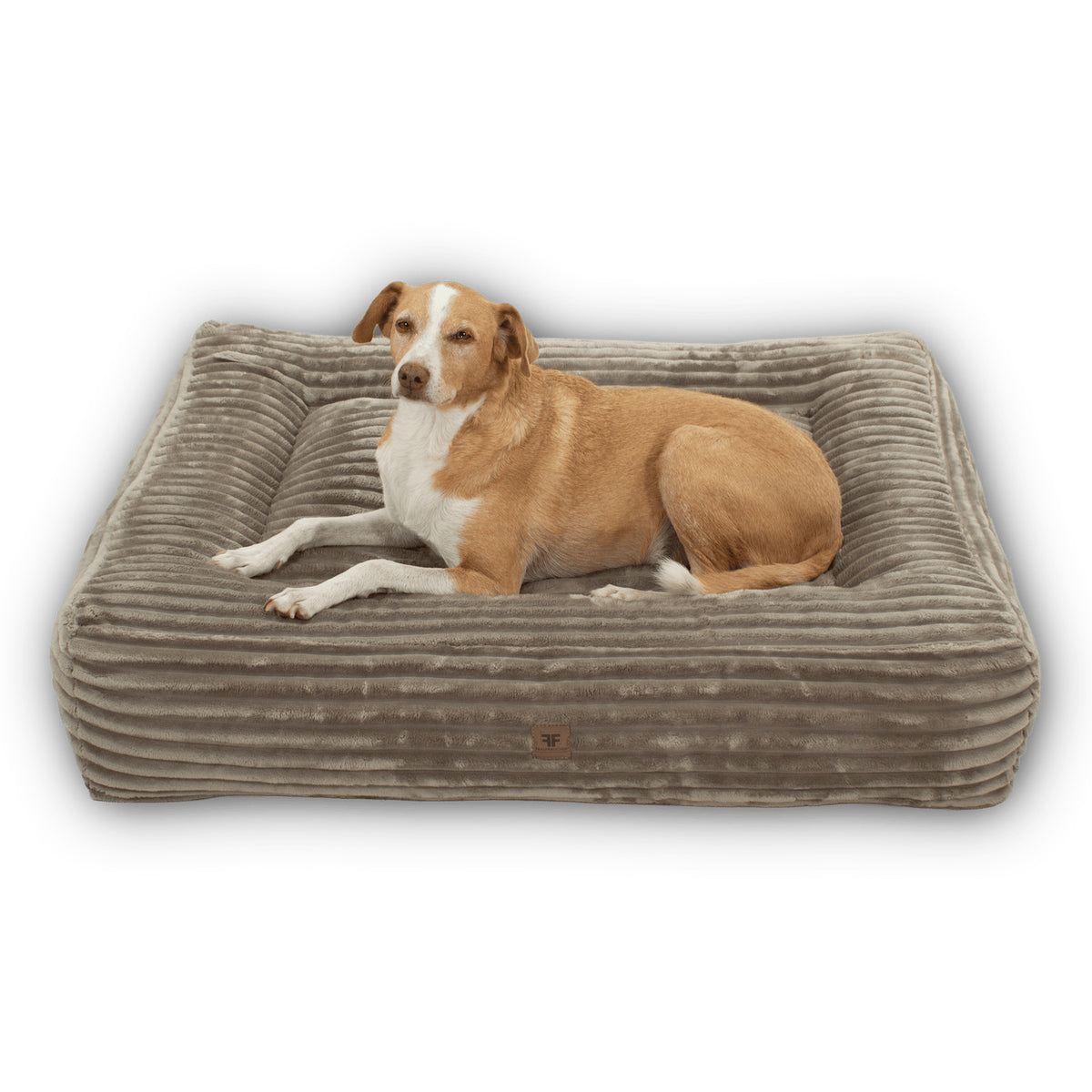 Hundebett Letto Stripes taupe