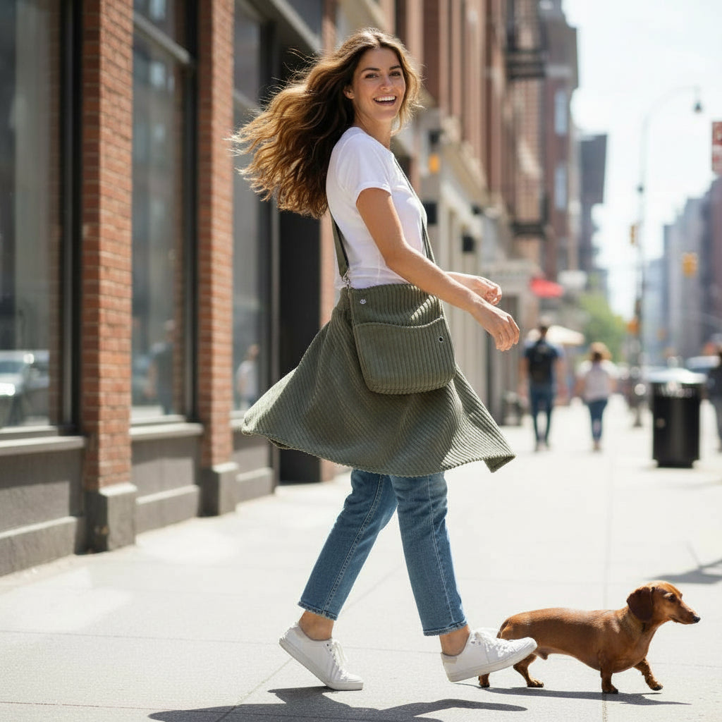 Gassitasche BIG Cord Pistacchio