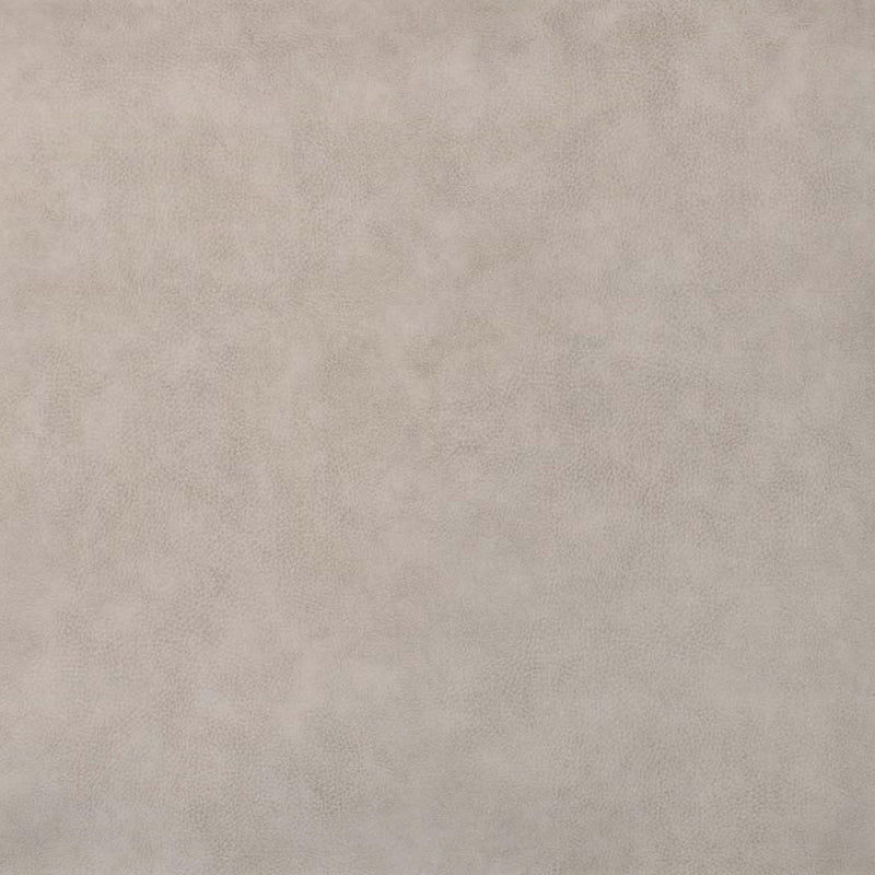 Eine Stoffprobe von der Manufaktur für Hunde. Das Stoffmuster hat die Farbe Kunstleder Grau
